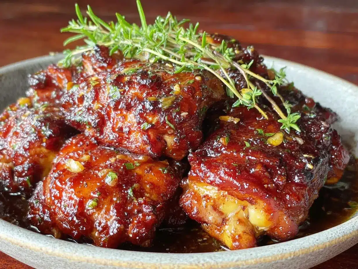 crockpot honey garlic chicken thighs preparation steps
