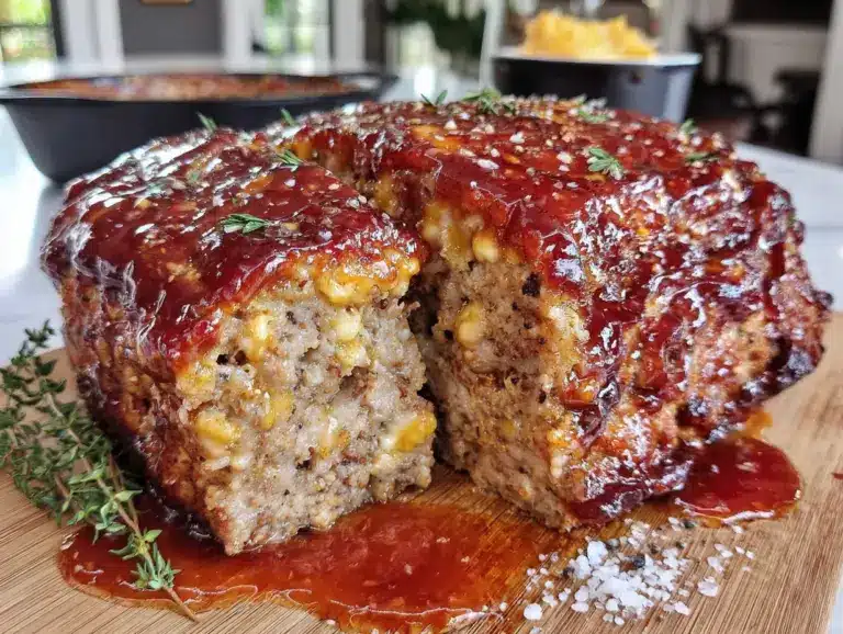 easy classic meatloaf with brown sugar glaze - featured image