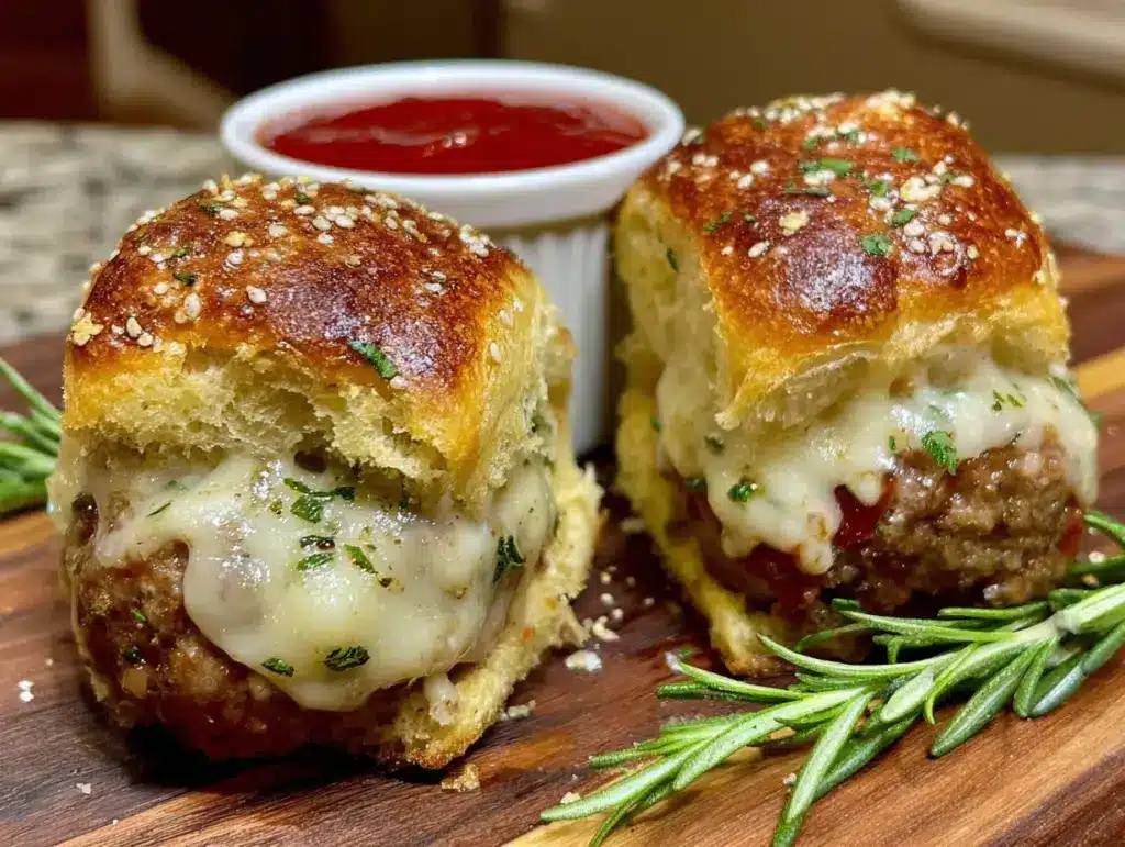 easy game day mini meatball sliders for two - featured image