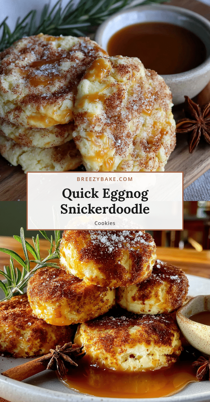 Eggnog Snickerdoodle Cookies recipe