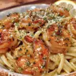 garlic butter shrimp pasta - featured image