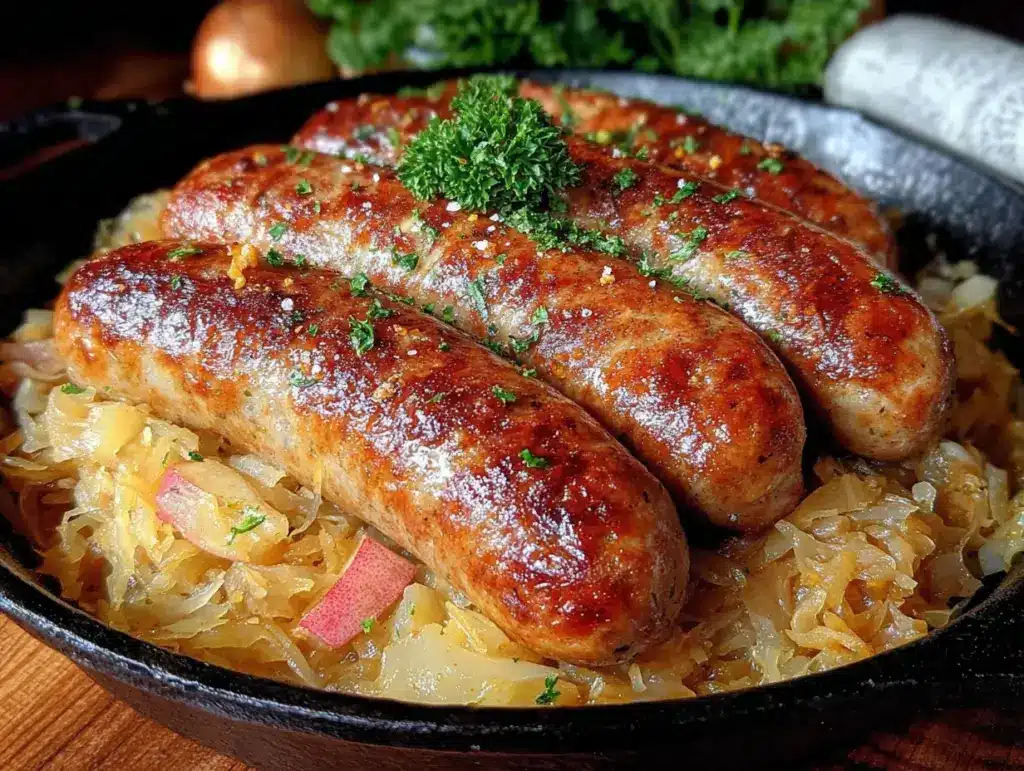 German bratwurst skillet - featured image