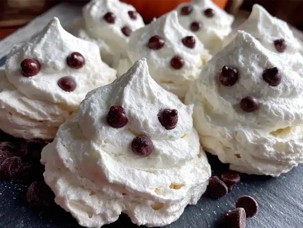 ghost meringue cookies halloween - featured image