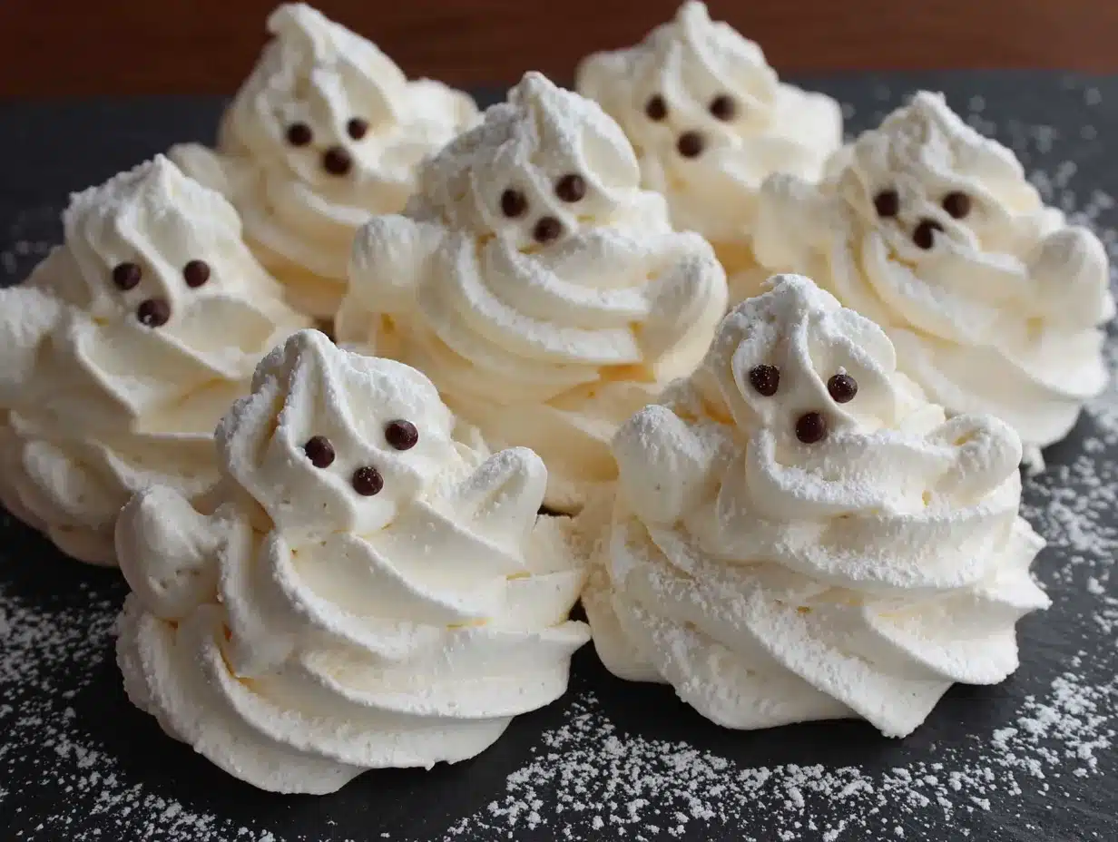 ghost meringue cookies preparation steps