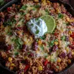 ground turkey taco skillet - featured image