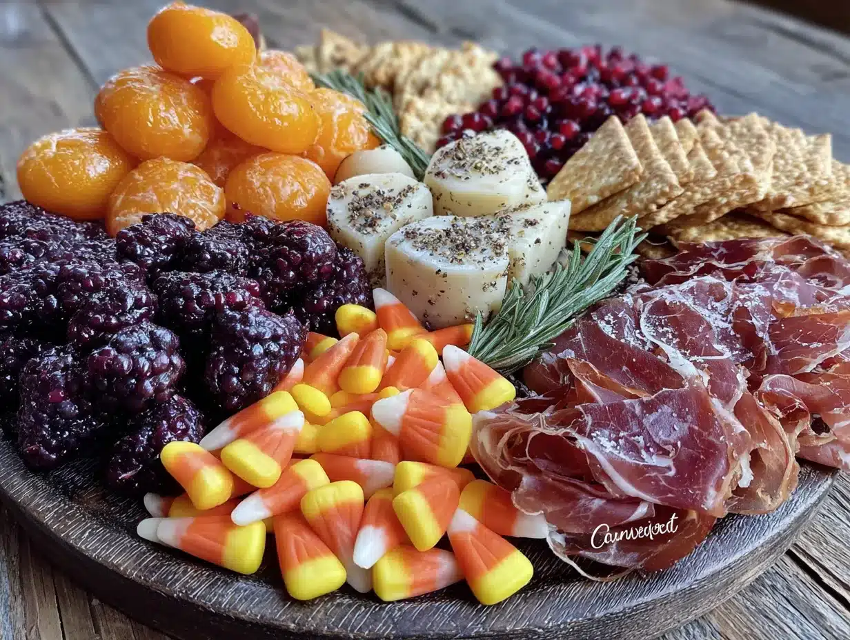 halloween charcuterie board preparation steps
