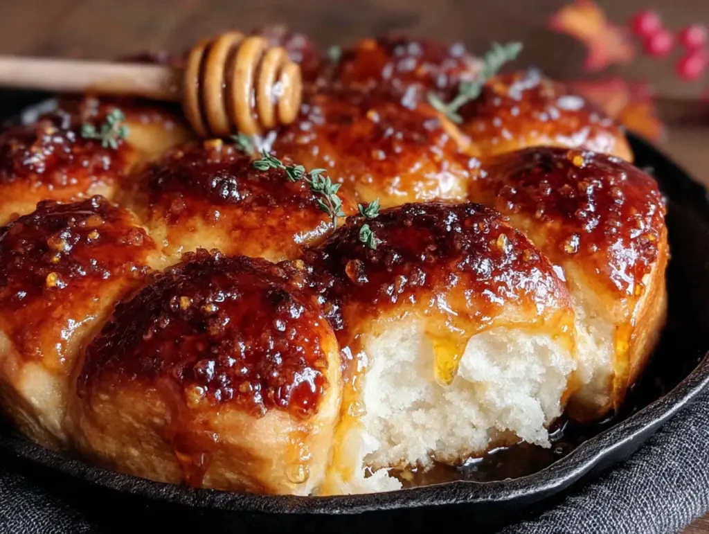 honey butter dinner rolls - featured image