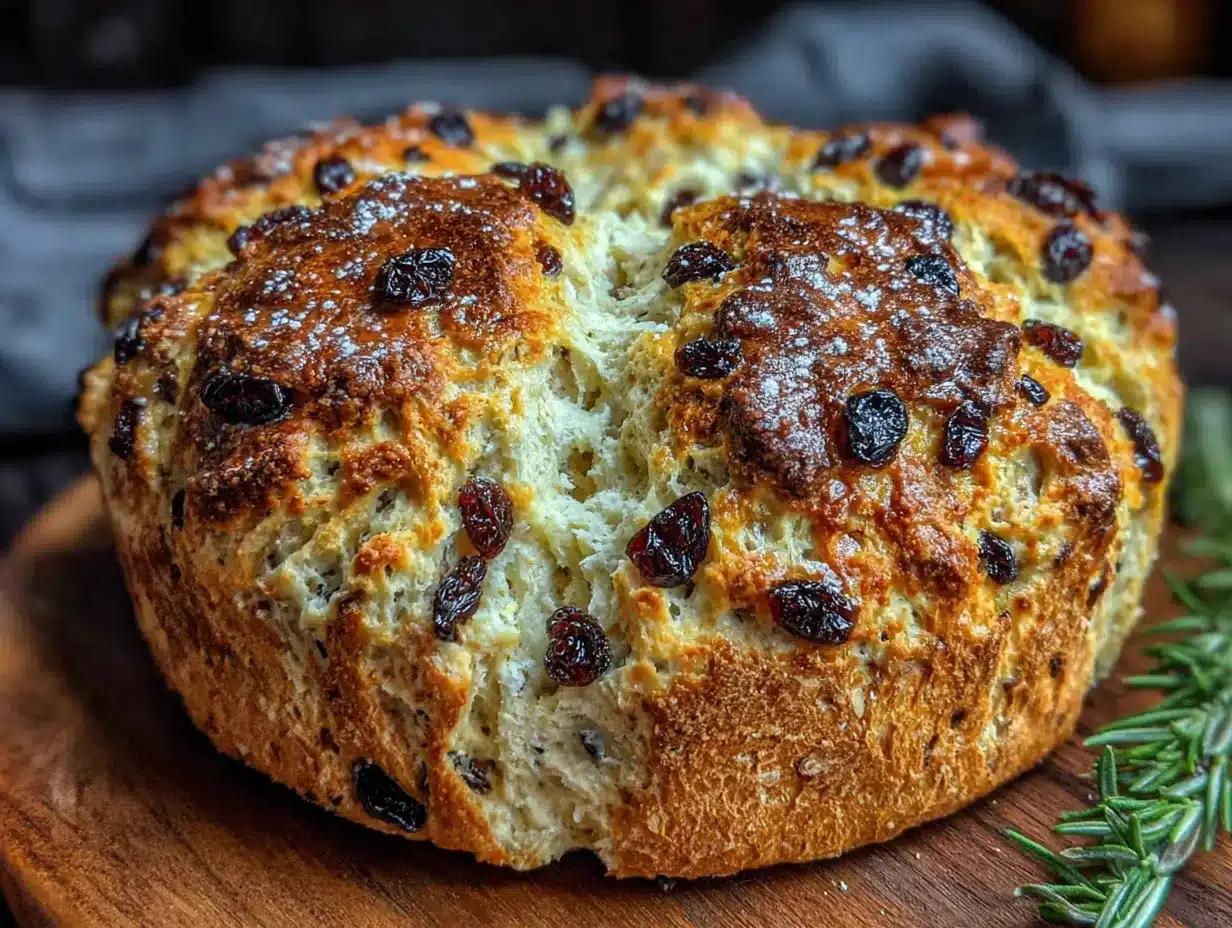 Irish soda bread with currants preparation steps