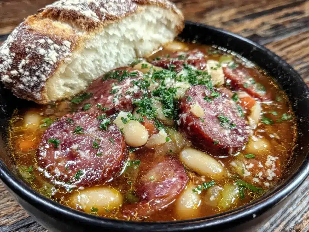 kielbasa bean soup - featured image