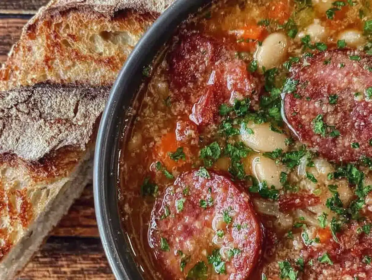 kielbasa bean soup preparation steps