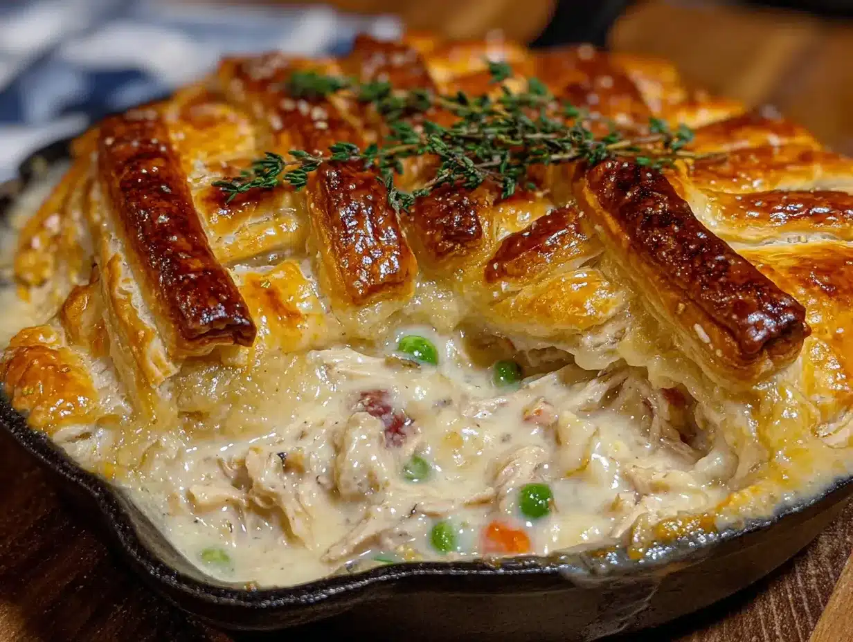 leftover turkey pot pie skillet preparation steps