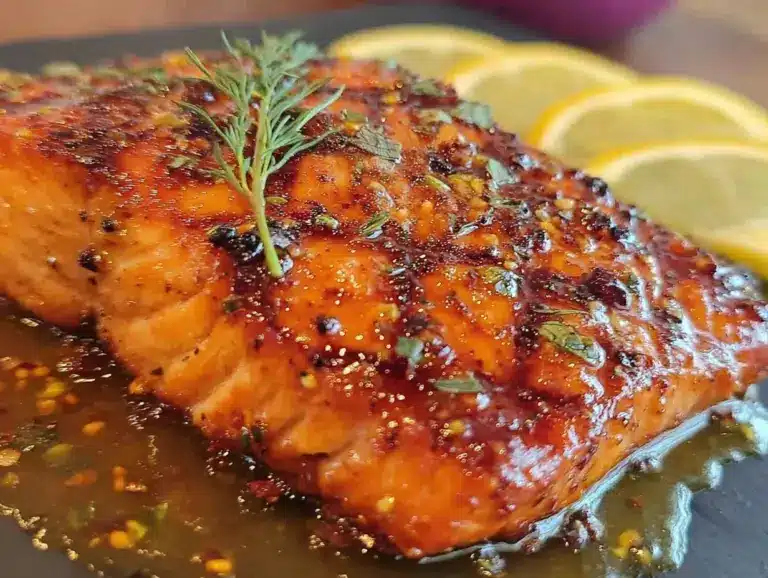 lemon butter baked salmon - featured image