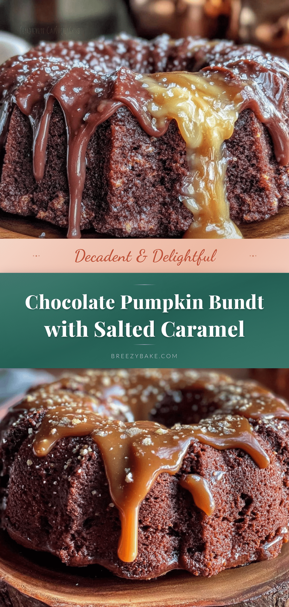 lighter chocolate pumpkin bundt cake recipe