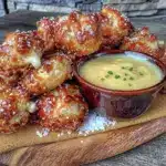 lighter Oktoberfest pretzel bites with beer cheese dip - featured image
