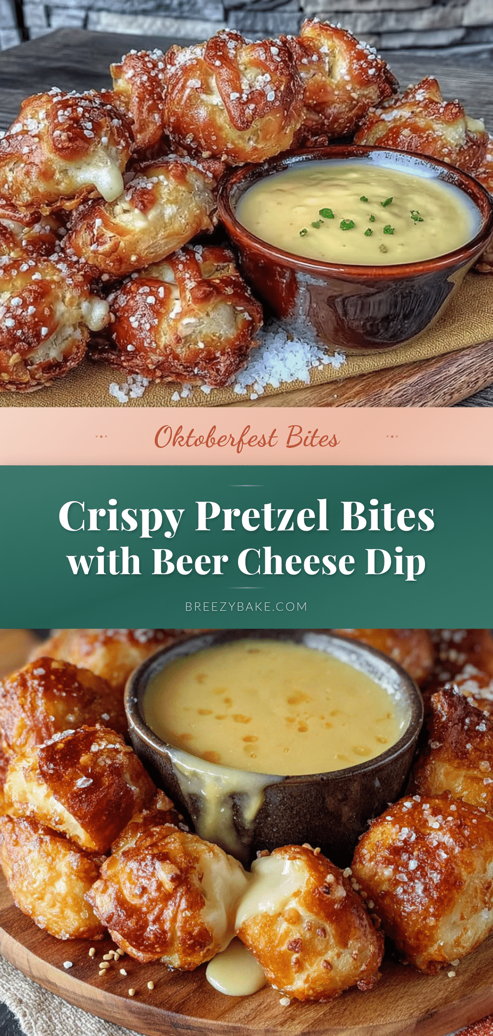 lighter Oktoberfest pretzel bites with beer cheese dip recipe