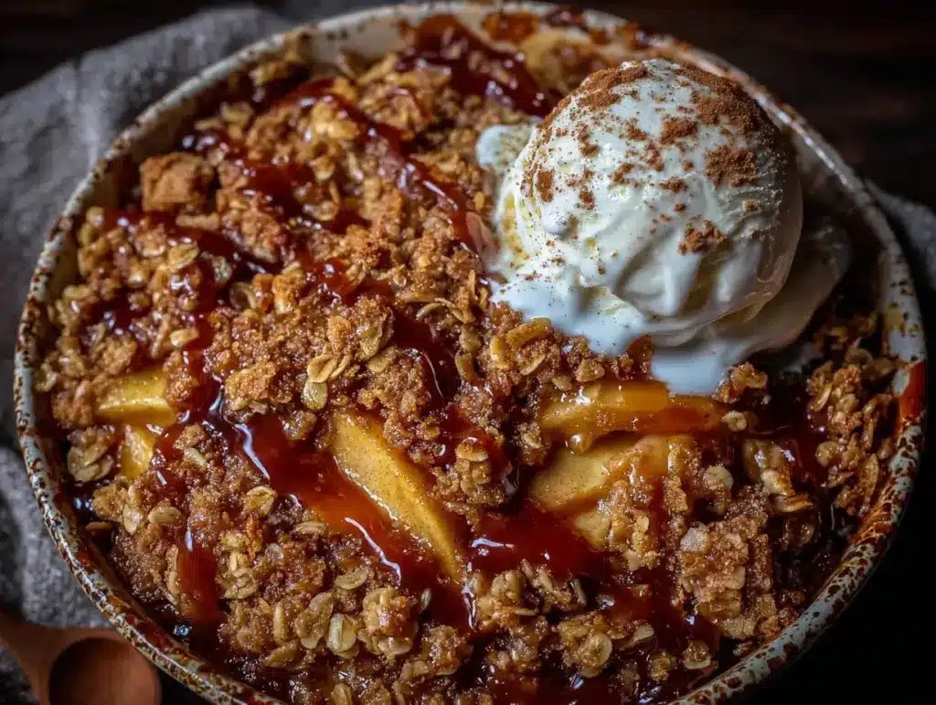lighter one-bowl apple crisp - featured image
