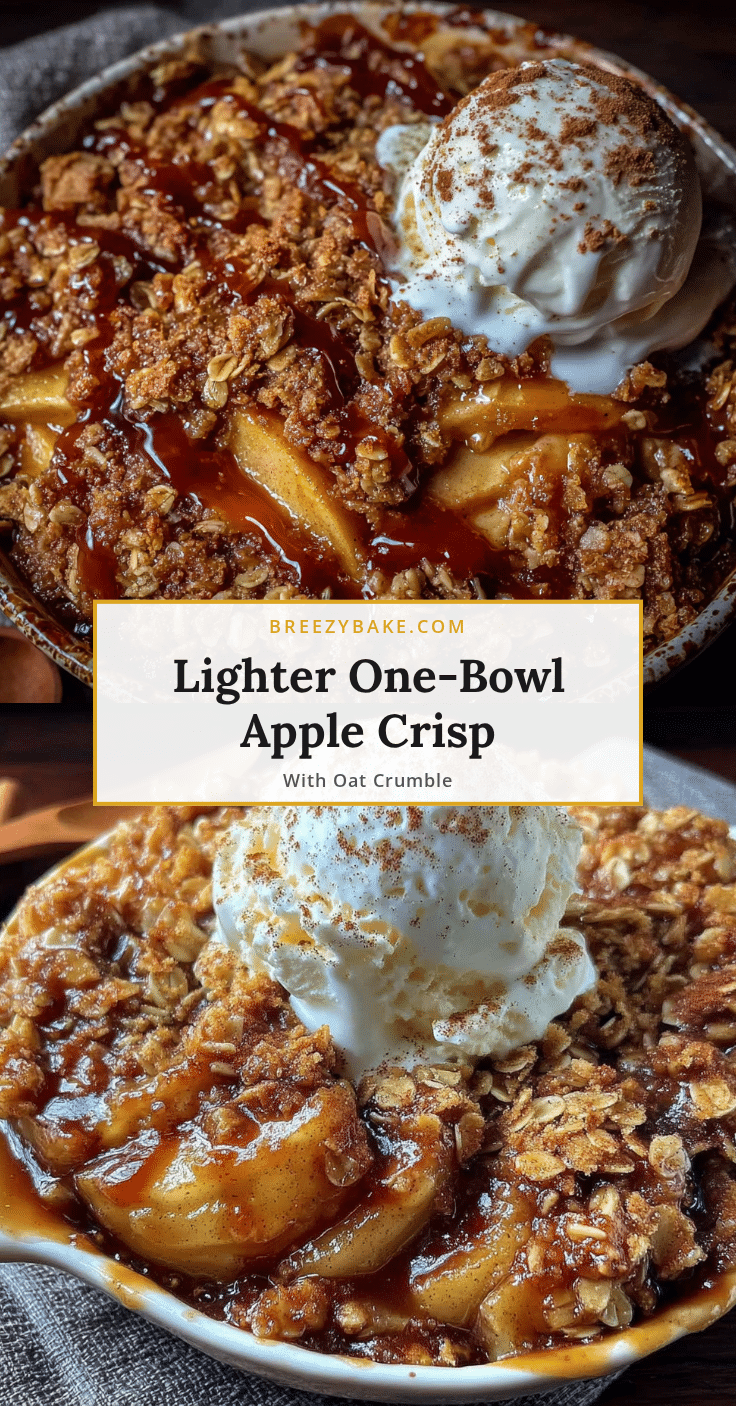 lighter one-bowl apple crisp recipe
