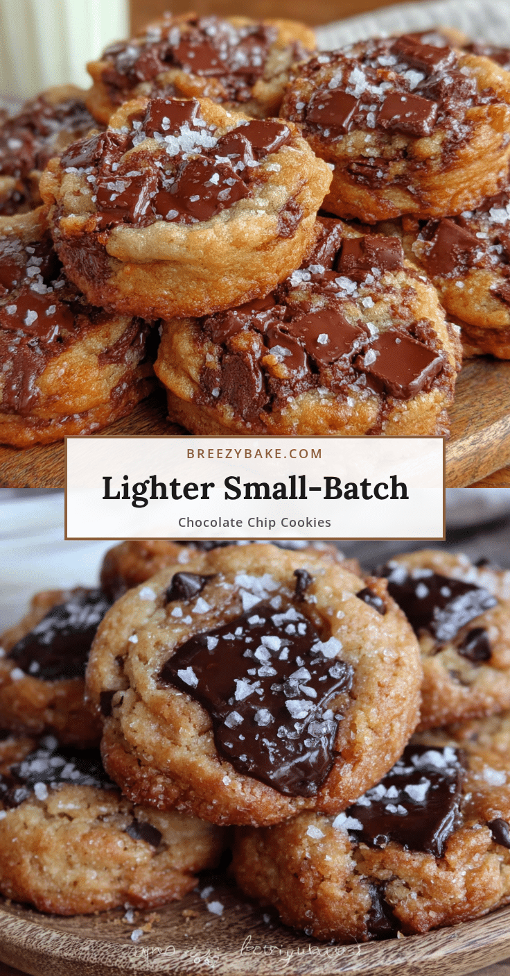 lighter small-batch chocolate chip cookies recipe
