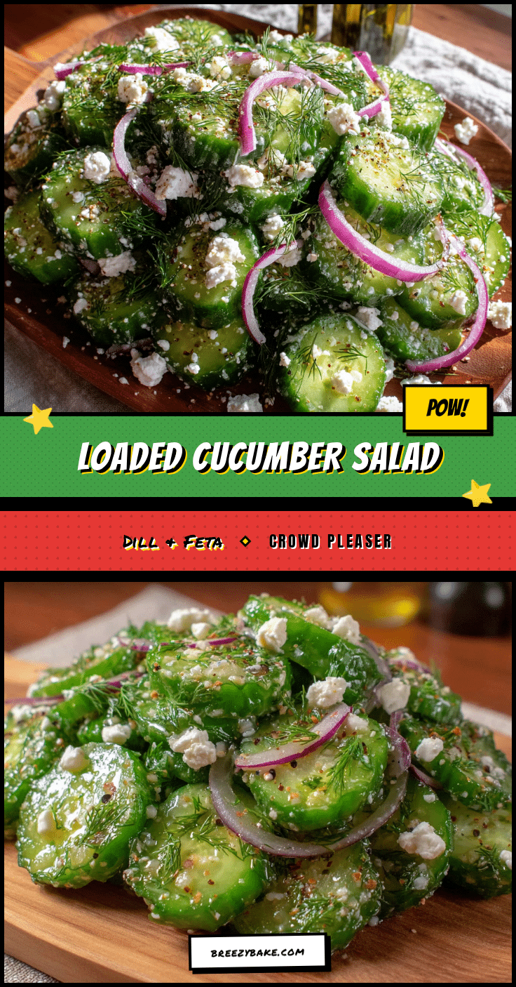 loaded cucumber salad with dill and feta recipe