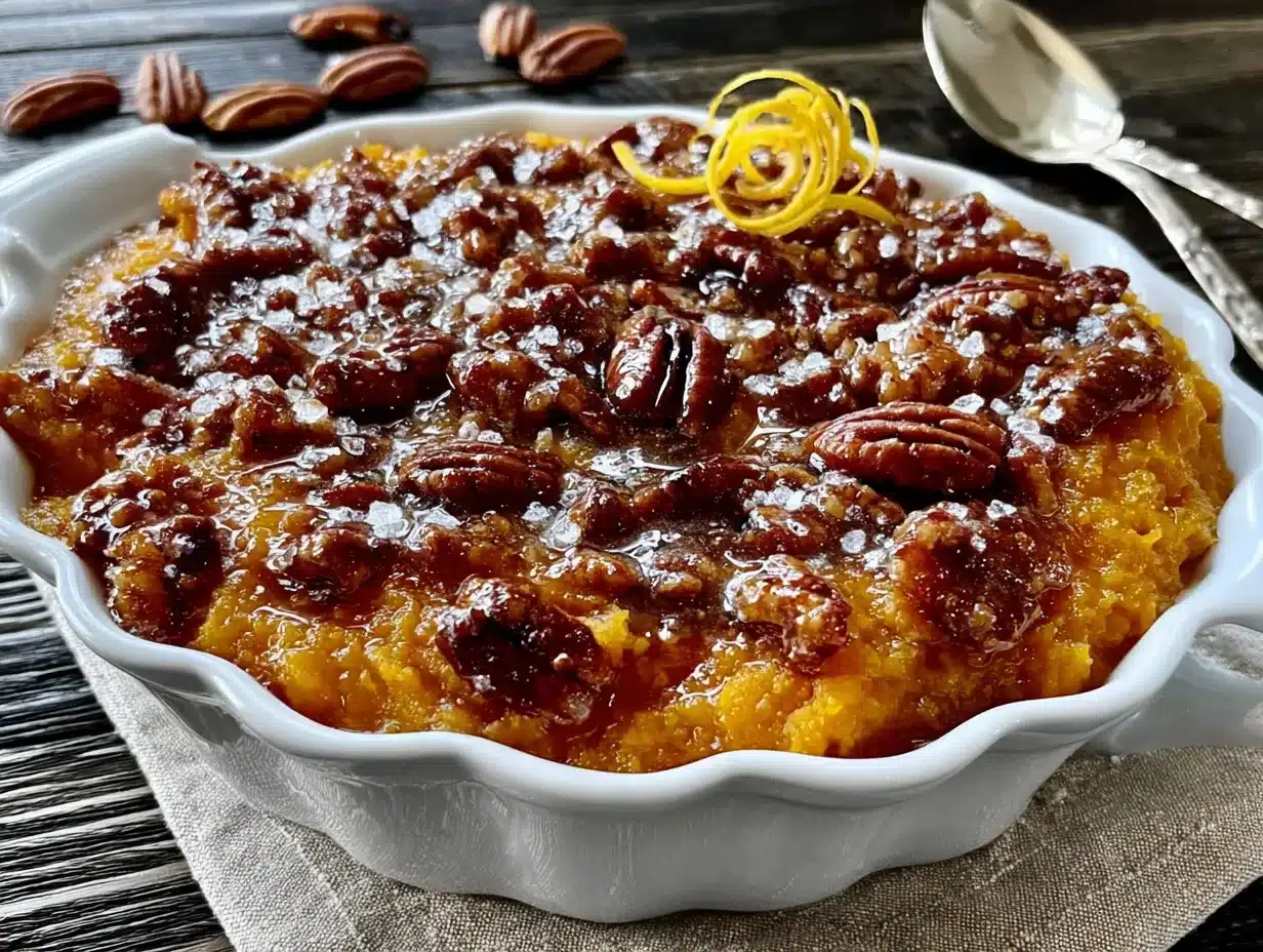 make-ahead sweet potato casserole with pecan streusel preparation steps
