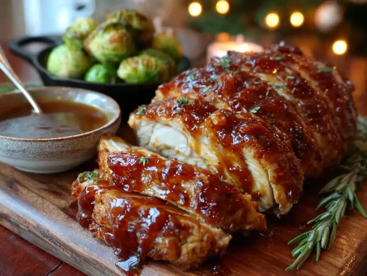 maple bourbon glazed turkey breast for two preparation steps