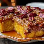 maple pumpkin dump cake - featured image