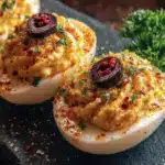 monster eyeball deviled eggs - featured image