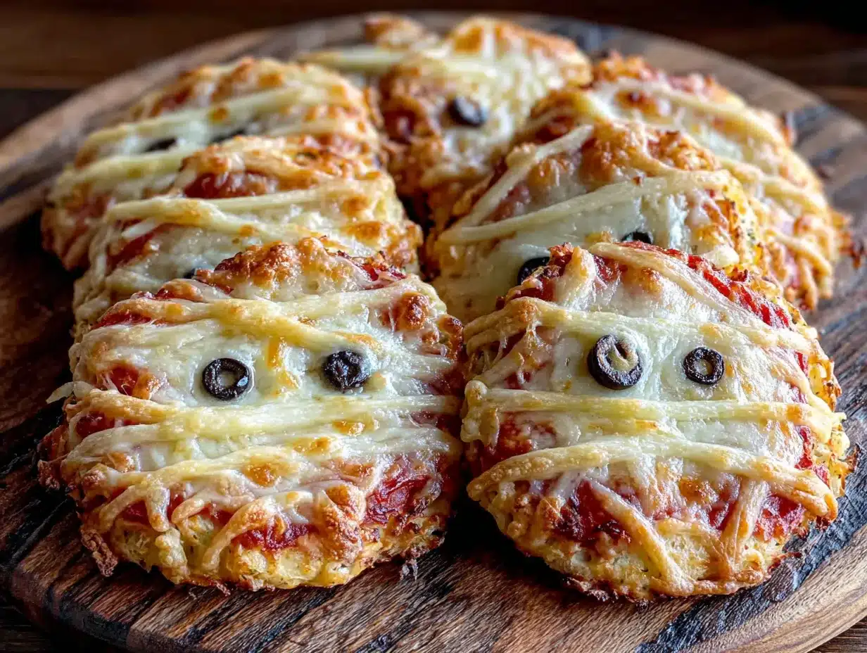 Mummy Pizza Bites preparation steps