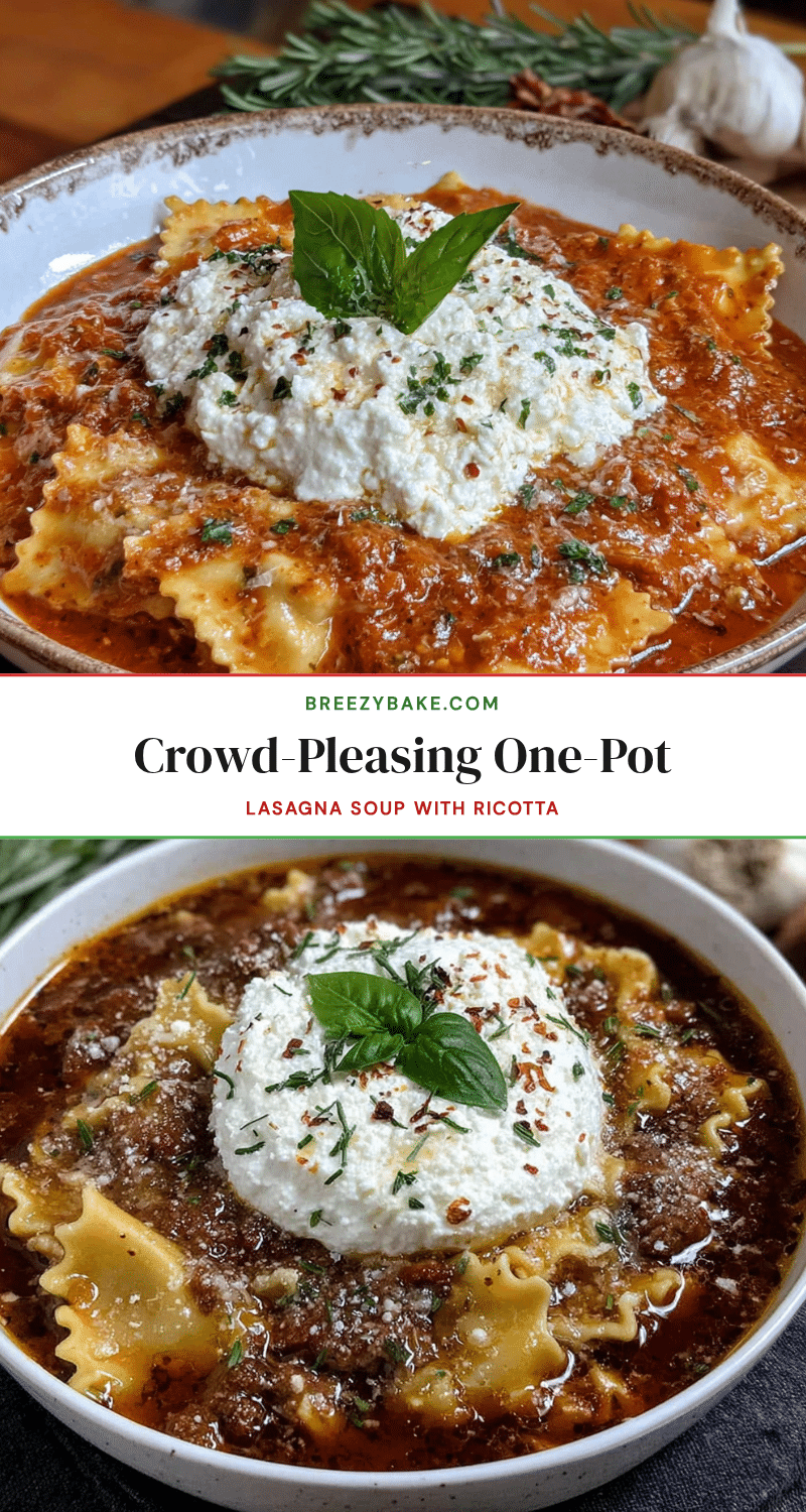 one-pot lasagna soup with ricotta recipe
