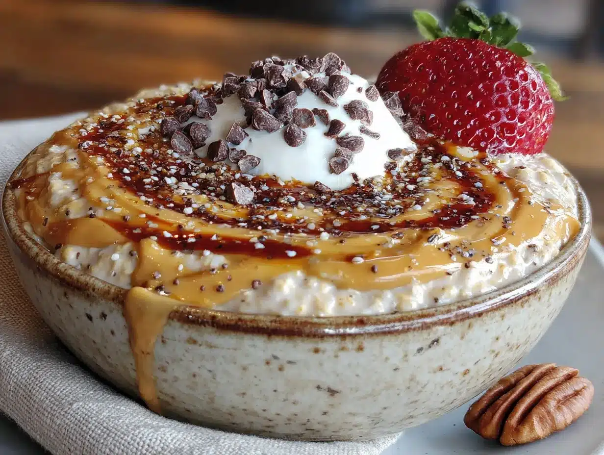 overnight peanut butter protein oats preparation steps