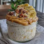 peanut butter banana overnight oats - featured image