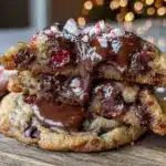 peppermint bark chocolate chip cookies - featured image