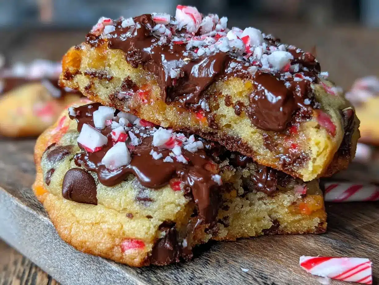 peppermint bark chocolate chip cookies preparation steps