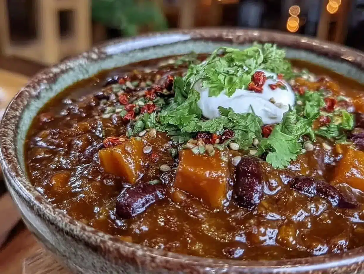 pumpkin black bean chili preparation steps