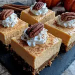 pumpkin cheesecake bars with gingersnap crust - featured image