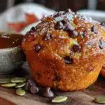 pumpkin chocolate chip muffins - featured image