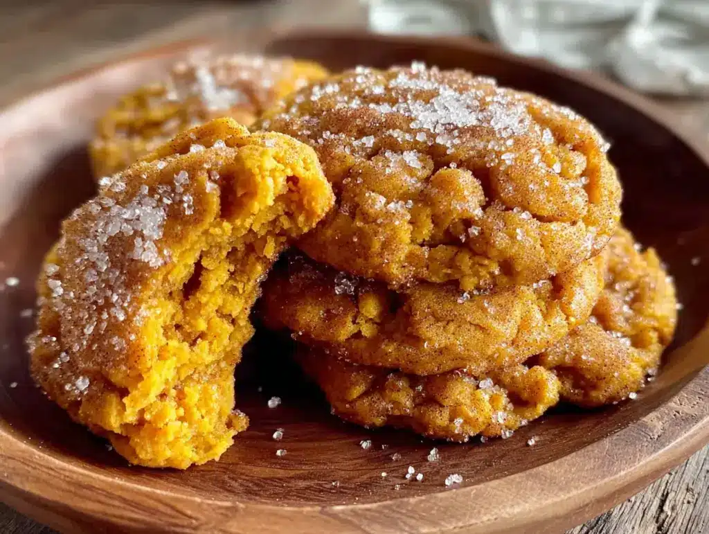 pumpkin snickerdoodle cookies - featured image