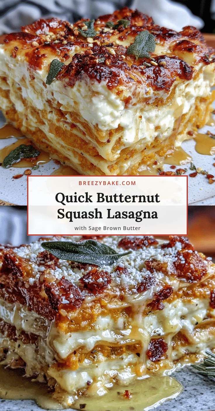 quick butternut squash lasagna recipe