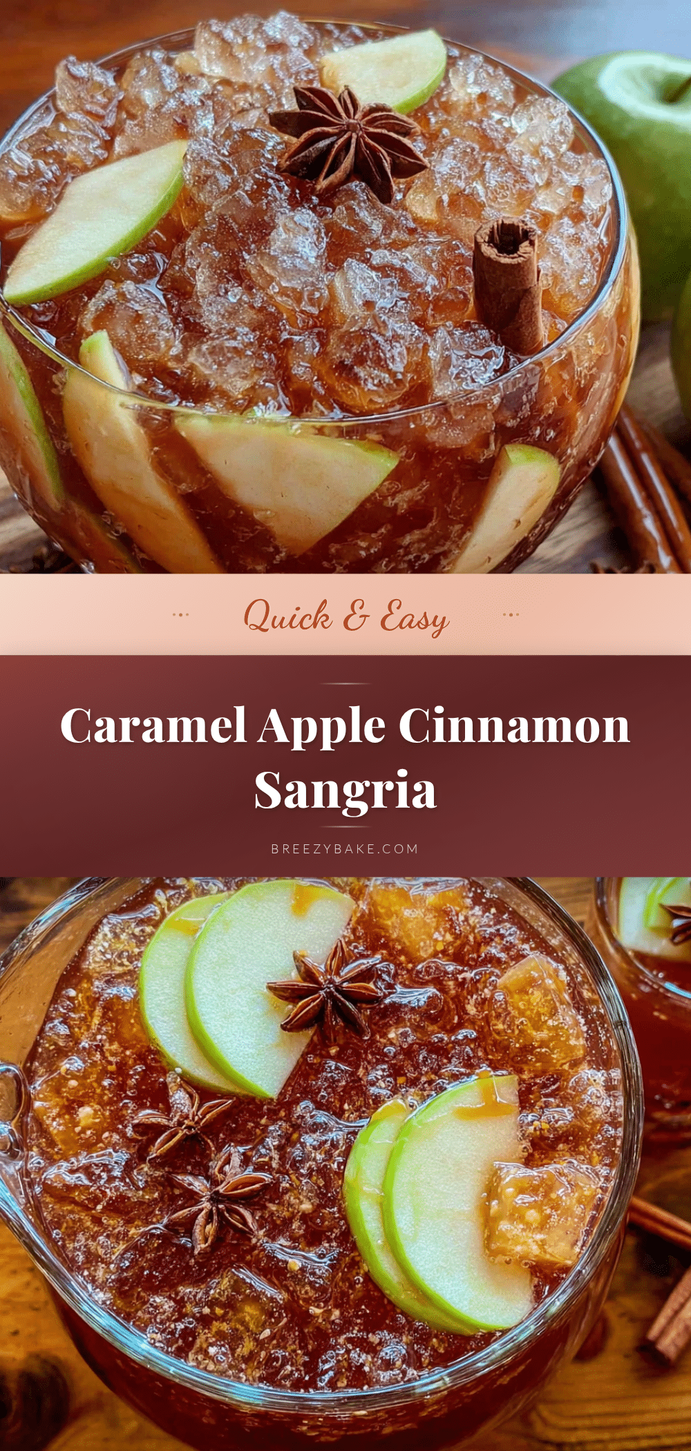 quick caramel apple cinnamon sangria recipe