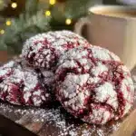 red velvet crinkle cookies - featured image