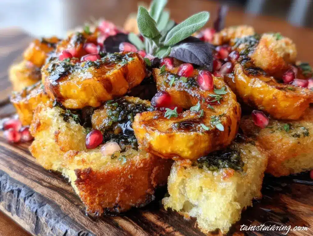 roasted delicata squash panzanella - featured image
