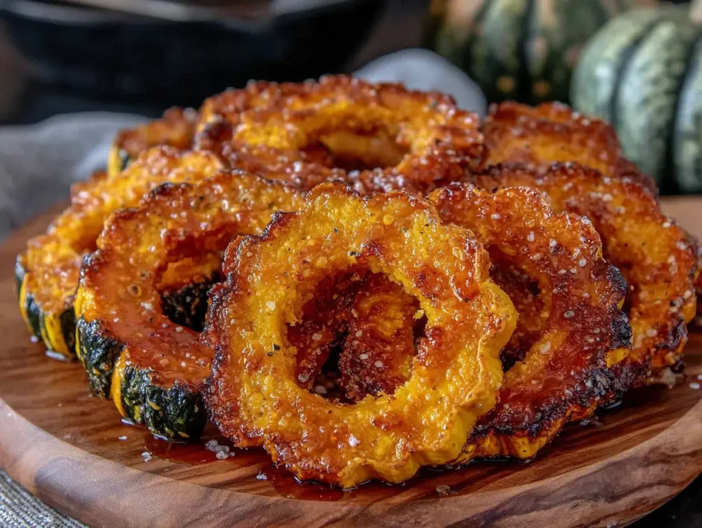 roasted delicata squash rings - featured image