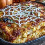 Spider Web Buffalo Chicken Dip - featured image