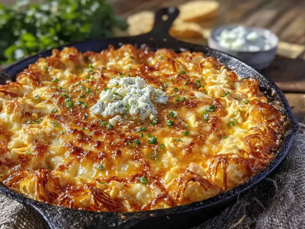 spider web buffalo chicken dip - featured image