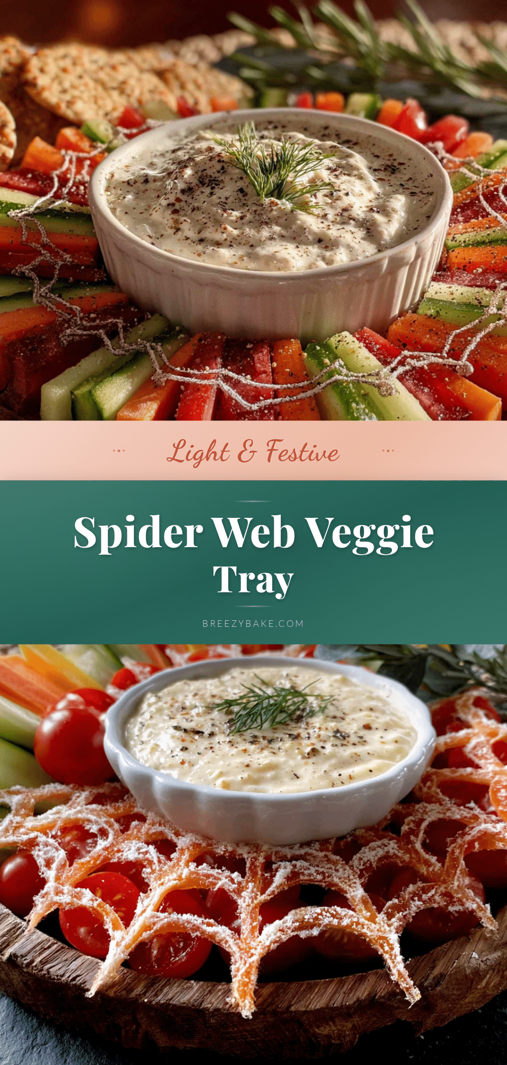 spider web veggie tray recipe