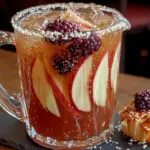spooky caramel apple sangria - featured image