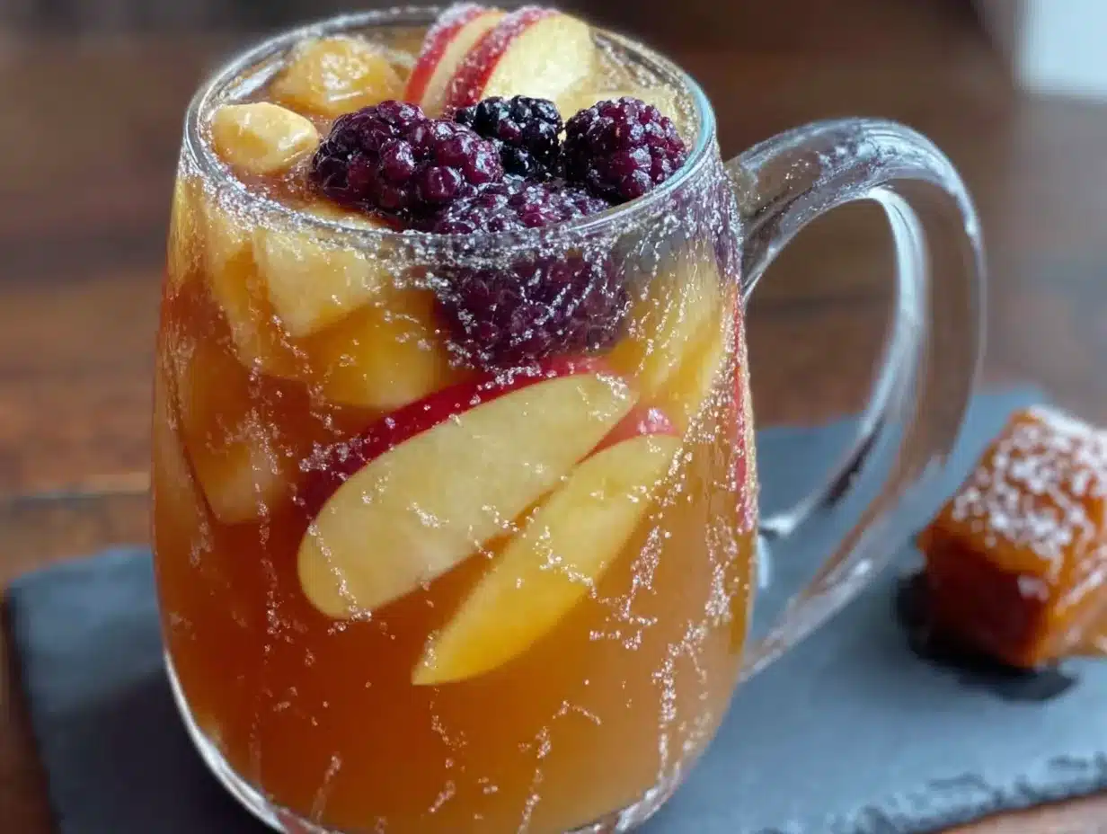 spooky caramel apple sangria preparation steps