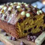 triple chocolate chip pumpkin bread - featured image