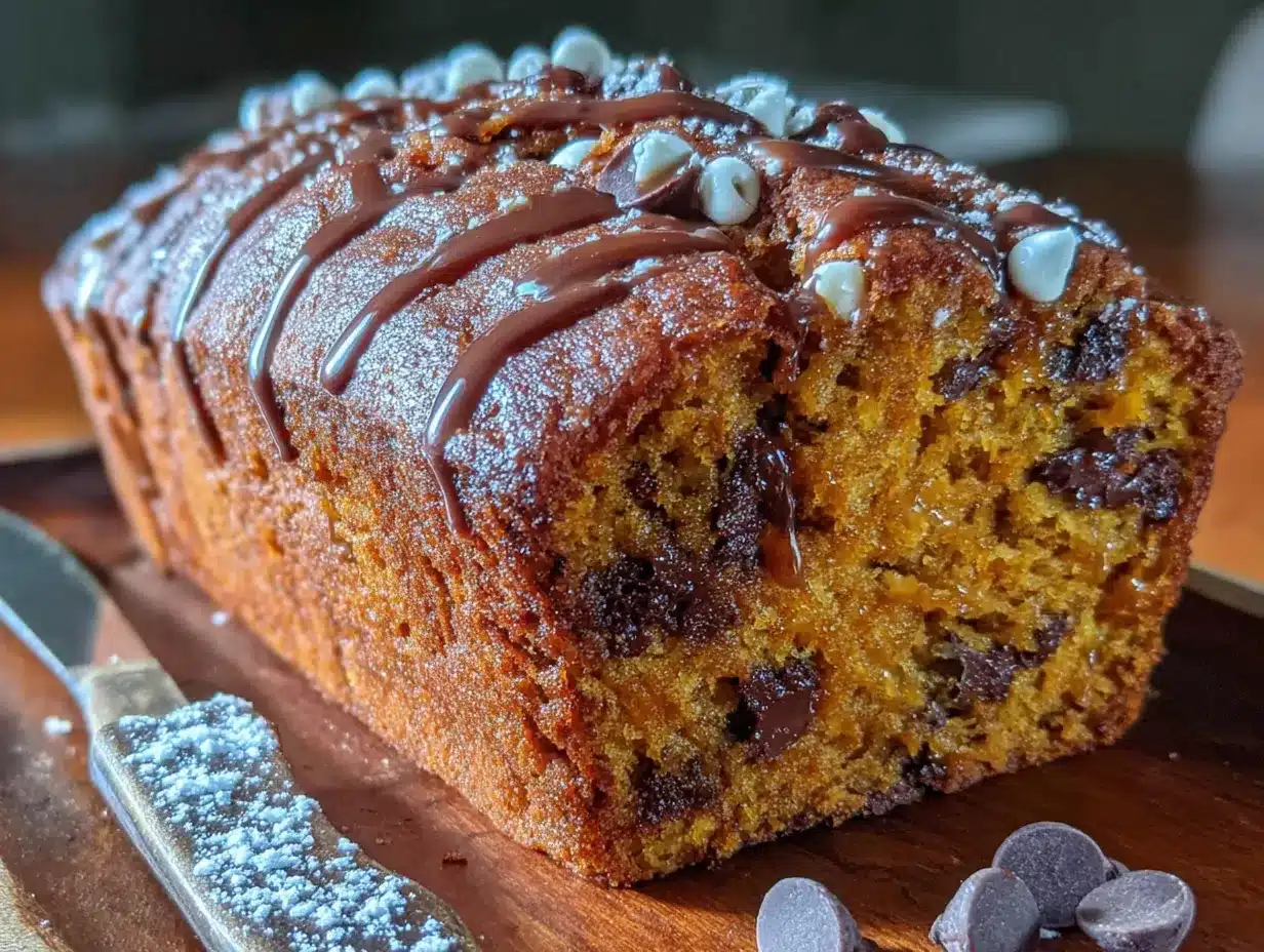triple chocolate chip pumpkin bread preparation steps