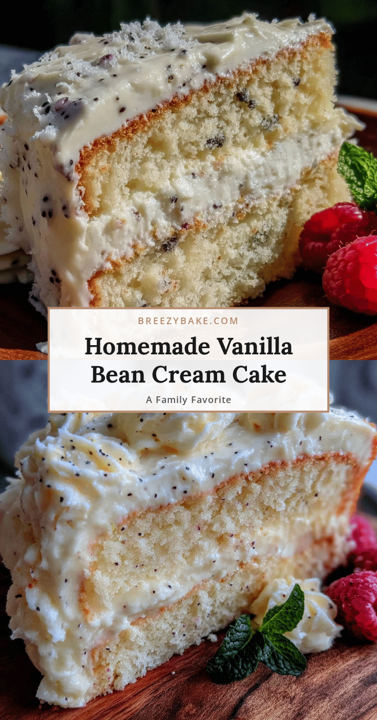 vanilla bean cream cake recipe